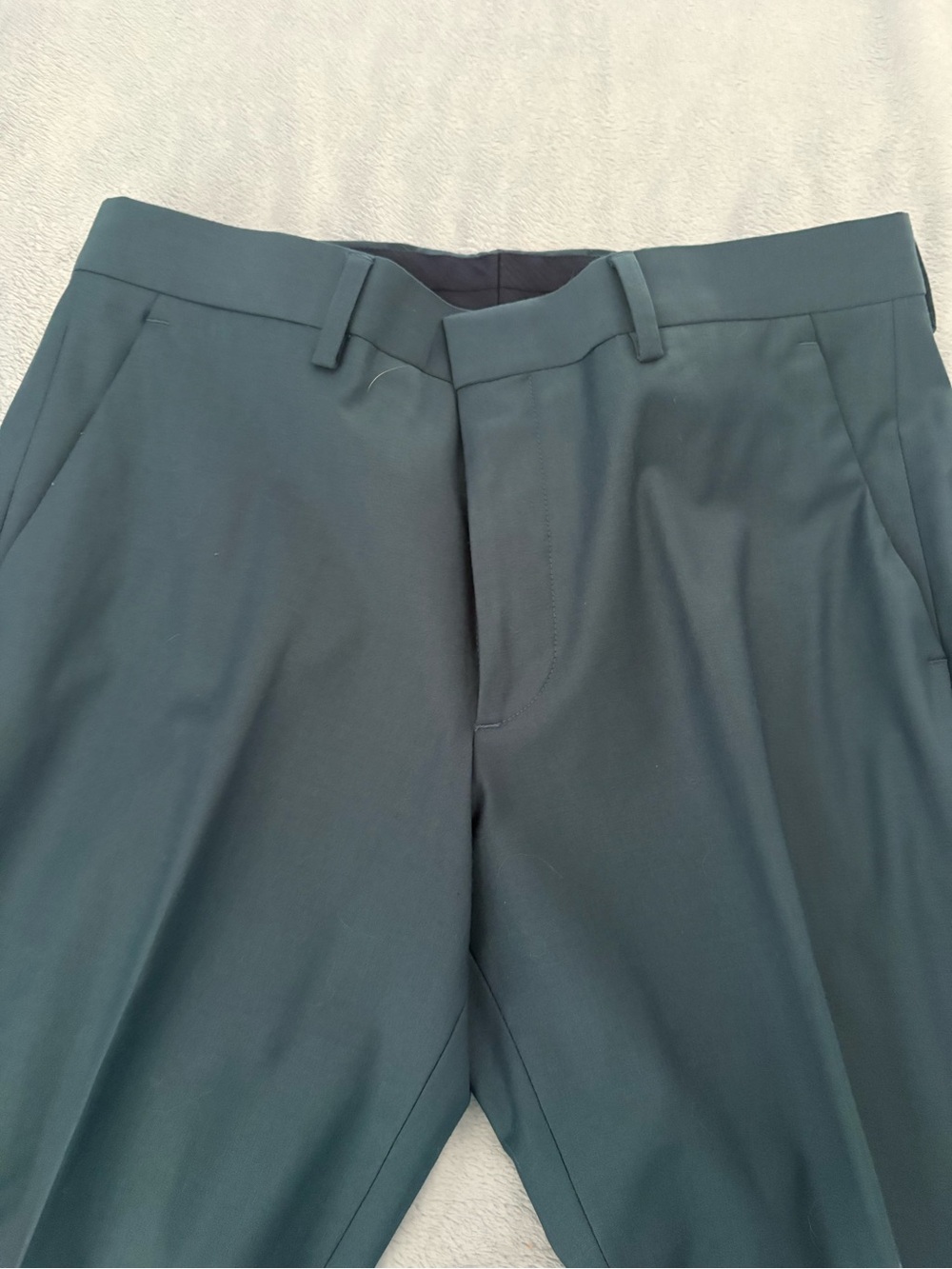 Express Men's Flat Front Dress Shorts - Dark Teal